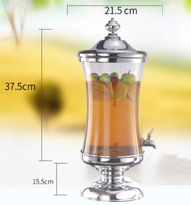 China Soda Lime Glass With Stand 9.4L Stainless Wholesale High Quality Glass Beverage Dispenser Jar Squeezer DISPENSER for sale