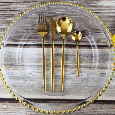 China Sustainable Flatware Stainless Steel Gold Knife Fork Spoon Set Stainless Steel Cutlery for sale