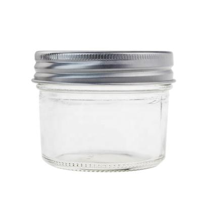 China Sustainable Small Kitchen Used Silver Lid Jar Spice Container Glass Jar Spices Raw for sale