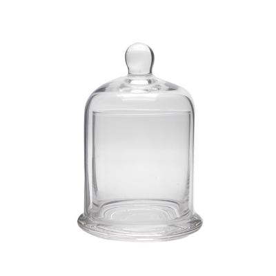 China Wholesale Home Decor Jar Wax Candle Holder Decorative Glass Candle Holder Heater Scented Domed Shape Candle for sale