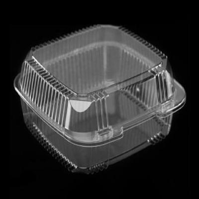 China Recyclable Disposable Clear Plastic Packaging Flip Container Flip Lid Food Container Fruit for sale