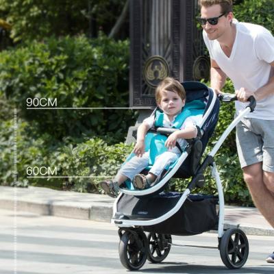 China T13A Polyester Stroller Baby Pram Tricycle Baby Stroller With Big Wheels for sale