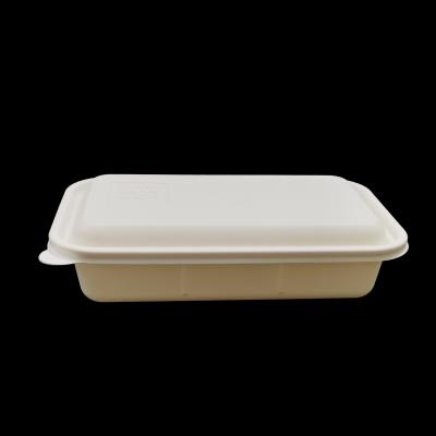 China Eco - Friendly Microwavable Take Away Bio Plastic Biodegradable Cornstarch Food Packaging Container for sale