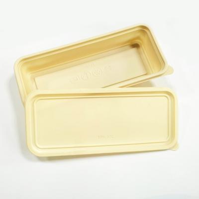 China WHOLESALE Disposable Biodegradable Material Cornstarch Food Packaging Container With Lid for sale