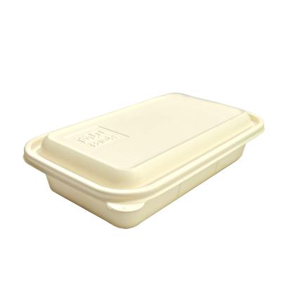 China Microwavable ACCEPT CUSTOM MADE Biodegradable Cornstarch To Go Disposable Food Bento Lunch Box for sale