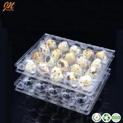 China Recycled Materials 6, 12, 18, 24, 30 Holes Plastic Quail Egg Cartons, Top Quail Egg Tray Packaging Box Factory for sale