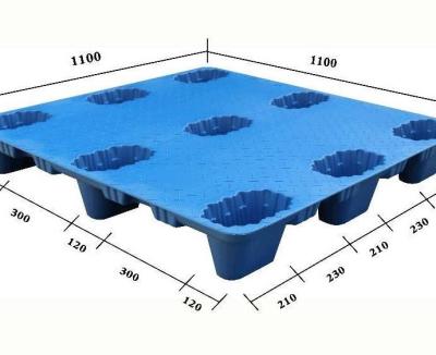 China Single Faced Single Faced Nine Feet Good Impact Resistance Stackable Plastic Pallet for sale