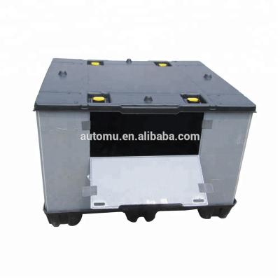 China Plastic Folded Solid Box Pallet Package Turnover Container for sale