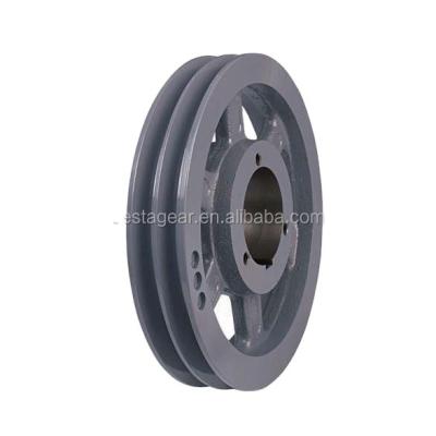 China Factory Cast Iron Ductile Pulley V Belt Pulley Iron Sand Casting For Engineering Machine for sale