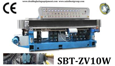 China 10 Motors Glass Edging&Polishing Machine, Straight Line Glass Edging Machine, Straight Line Glass Edger for sale