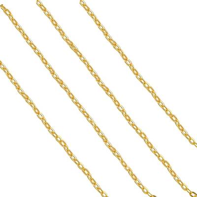 China 18k Gold Women Accessories Semi-finished Jewelry Gold Chains Jewelry Making Chains Raw System for sale