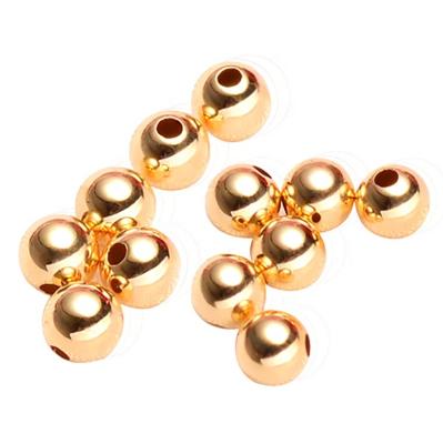 China 18k Gold Au750 18k Gold Jewelry Making Supplies 2mm 3mm 4mm 5mm Beads Jewelry Making Spacer Beads for sale