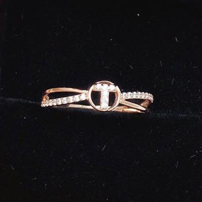 China New Design Jewelry 2021 Best Gift TRENDY Au750 18k Fine Gold Bulk Selling Trendy Ring For Women Ladies Girls Mother for sale