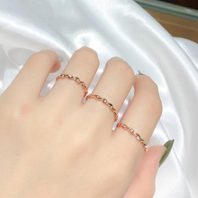 China Best Gift Au750 18k Fine Gold Trendy Jewelry New Arrival Supplier Bulk Sale Trendy Ring For Women Ladies Girls Mother for sale