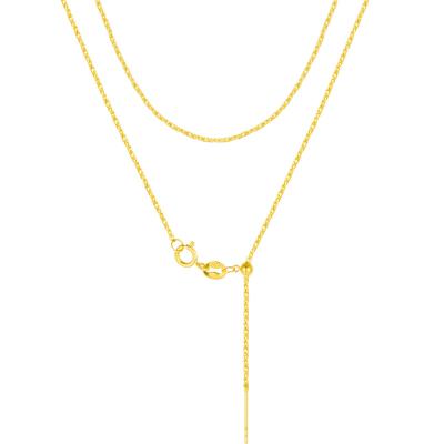 China All-match Clavicle Ripple Water Needle 18K Gold Chopin Gold Female Key Chain FASHIONABLE Universal Adjustable Chain Pendant for sale