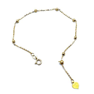 China Gold beads daimeter 2.5mm manufacturer well made o style quality assurance gold chain bracelet for sale