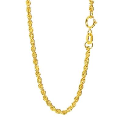 China 18K CLASSIC Thick Pure Braided Twisted Gold Au750 Jewelry Necklace Rope Chain For Women Grils Ladies Man Wear DIY Jewelry for sale