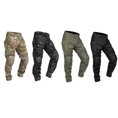 China IDOGEAR Men's G3 Multicam Rip-Stop Hunting Tactical Outdoor Pants Multi Pocket Camouflage Pants Combat Trousers With Knee Pads for sale