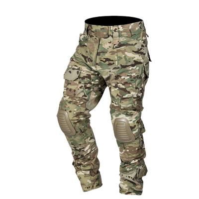 China IDOGEAR Multicam Rip-Stop Camouflage Combat Pants Outdoor Training Tactical Pants With Knee Pads For US And Russian for sale