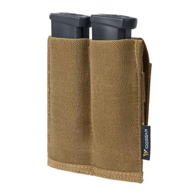 China MOLLE Attachment IDOGEAR Multicam Dual 9mm Tactical Elastic MOLLE Mag Pouch For Magazine Pouch Carrier for sale