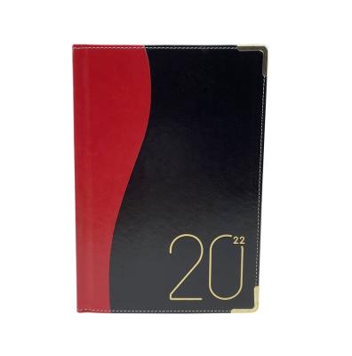 China 2022 Promotional PU Agenda Diary Custom Diary Fashionable Planner Leather Notebook Hardcover Maker Diary for sale