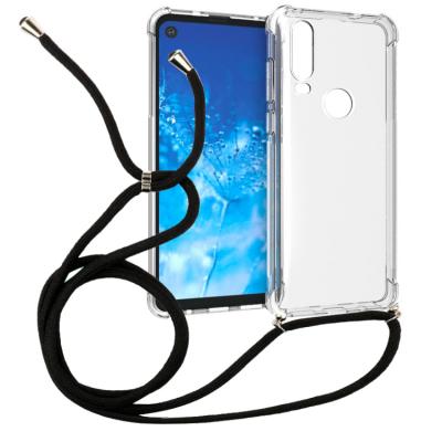 China Protective Case In Running Cross - Body Lanyard Case For Moto P40 Power Soft TPU Back Shockproof Cover for sale