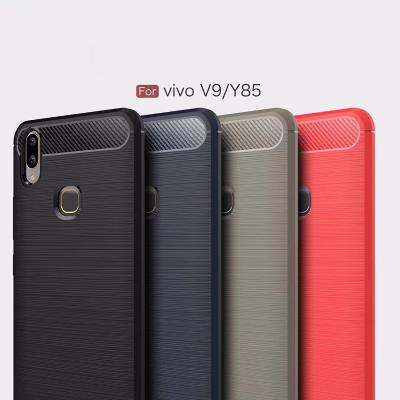 China Protective Case For Vivo V9 Y85 2017 New Arrival Carbon Fiber Tpu Case For Vivo V9 Y85 Brushed Soft tpu Cover For Vivo V9 Y85 for sale