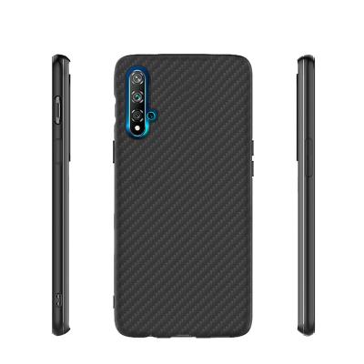 China Protective Case For Huawei nova 5T Matte Finish Carbon Fiber Textured Light Slim Shock Absorbing Bumper Skin Hard Case For Huawei nova 5T for sale