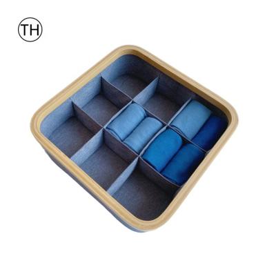 China Sustainable Products China Wholesale Clothes Boxed Storage Decorative Case Organizer Foldable Baskets With Handle for sale