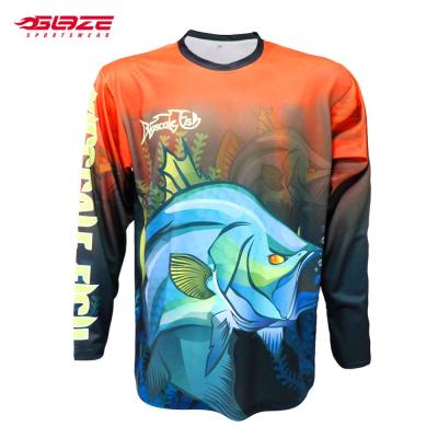 China Professional Wholesale Custom Sublimation UV Antibacterial 4XL Fishing Shirts for sale