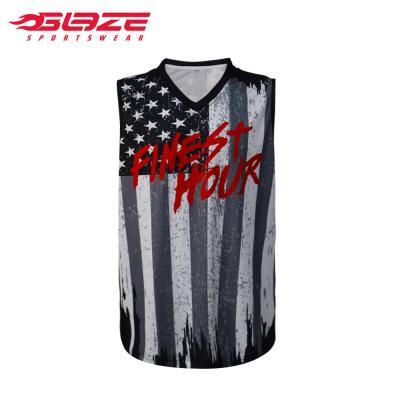 China Wholesale Custom White Antibacterial Sublimated Japan Latest Basketball Logo Design Tank Top for sale