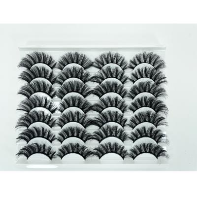 China New style light fast delivery faux 5d top mink lashes korean silk fiber eyelashes with private logo for sale