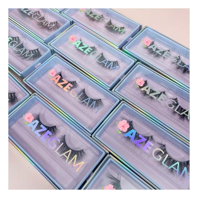 China new style 3D ready to ship Natural Silk Faux 3d Mink Eyelash available sample along en venta