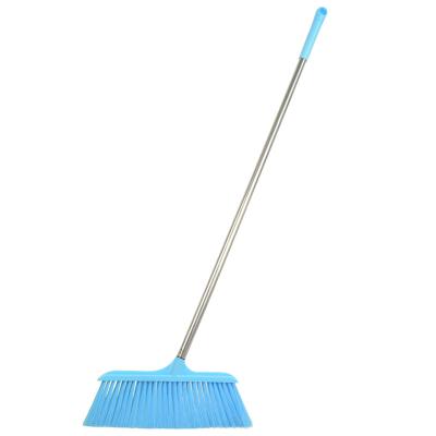 China Home Household High Elastic Broom Soft PVC Broom Head With Stainless Steel Handle Cleaning Broom Supplier for sale