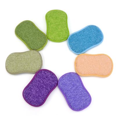 China Cheap Viable Double Sided Cleaning Sponge Dish Bowl Brush Dishcloth Washing Sponge for sale