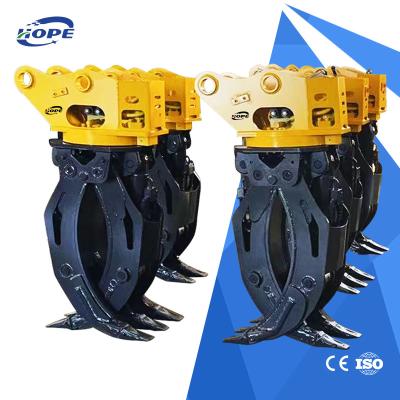 China OEM Hydraulic Wood Excavator Grab Bucket Attachment 25ton-32ton for sale