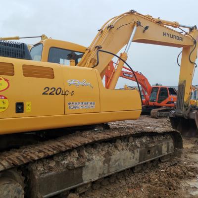 China 22000 KG Second-hand Hyundai 220 220-5 Hydraulic Excavator 22 Tons Operating Weight for sale