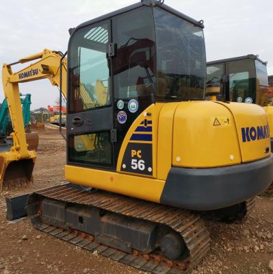 China 5000 KG 65KM 2022 Komatsu Pc56-7 Digger Gebraucht 5 Tonnen Mini Bagger in Shanghai zu verkaufen