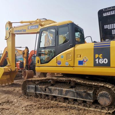 China In gutem Zustand gebrauchte Komatsu PC160 Bagger mit Betriebsgewicht von 16000 kg zu verkaufen