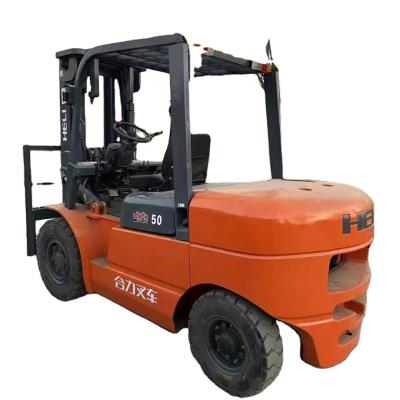 China 3-Stage Heli CPCD50 Used Forklift 5 Ton Capacity for Manufacturing Plant Cost Savings for sale