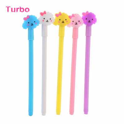 China Korean stationery cartoon novelty color normal super cute fancy multi color cloud shape plastic gel ink pens for sale