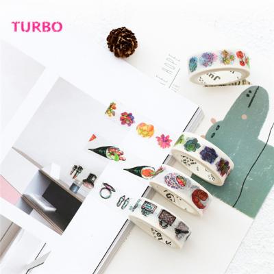 China Custom wholesale high quality waterproof make cute japanese style printed reusable kawaii paper washi tape in bulk for sale