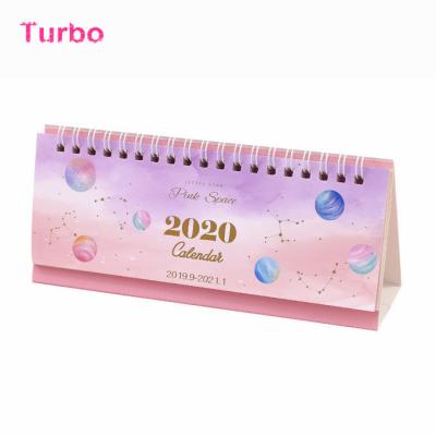 China Table calendar china desk promotional cheap kawaii recycled blank paper calendars stationery with 2020 calendar new year designs for sale