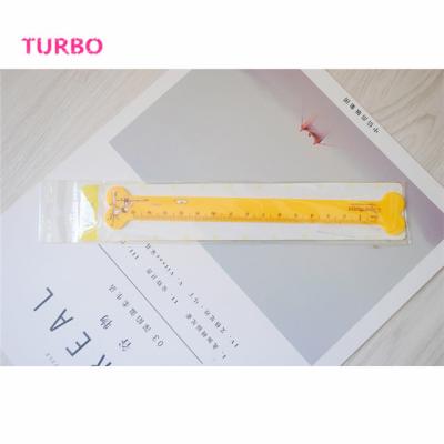 China 2019 top selling office school rulers love school stationery 2020 style 15cm the new long straight to reuse soft plastic ruler for sale