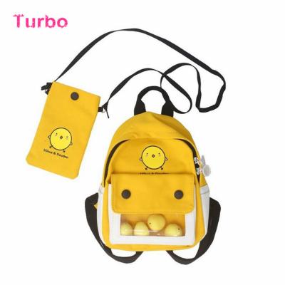 China 2021 New Customized Funny School Bags Waterproof Cartoon Canvas Backpack Kids Storage Stylish Stationery Supplies For Girl for sale