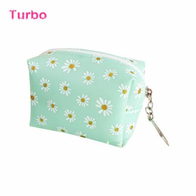 China Japan Style Latest Styles Fashion Pretty Ladies Custom Printed Flower Prints PVC Bag Coin Wallet Purse Wholesale for sale