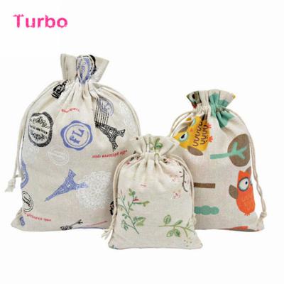 China Multifunctional Drawstring Bag Customized Promotional Beautiful Logo Style Small Cotton Pouch Reusable Handmade Cloth Shoe Tote Bag Tote Bag Wholesale for sale