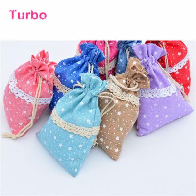 China Multifunctional High Quality Promotional 100% Cotton Drawstring Bag Custom Printed Personalized Drawstring Jewelry Pouch Small Size Bag In Different Colors for sale