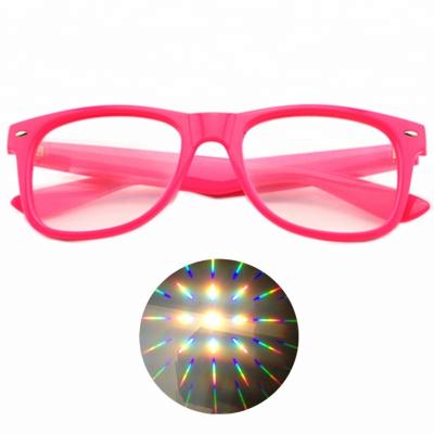 China Clear Diffraction Festivals Kaleidoscope Glasses For Praise - Plastic 3D Diffraction Glasses for sale