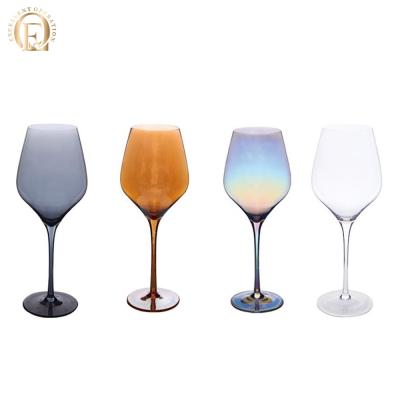 China Wholesale High Quality Crystal Glass Goblet Set Two Package Color Hotel Bar Lead Free Gift Box for sale